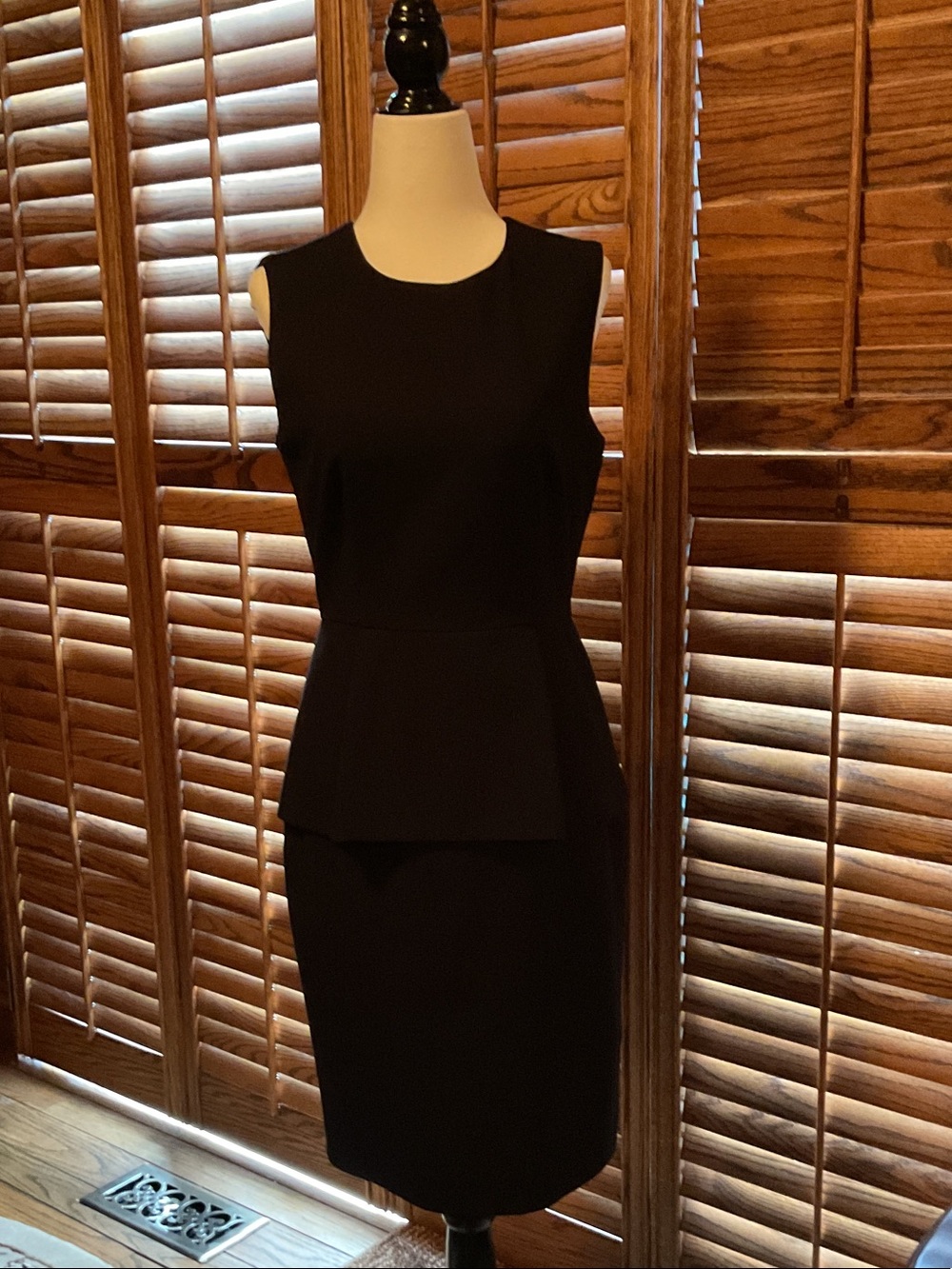 Calvin Klein Black Peplum Dress